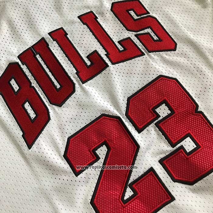 Camiseta Manga Corta Chicago Bulls Michael Jordan NO Blanco
